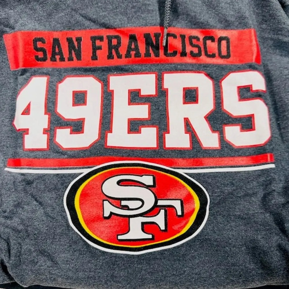 NEW Campus Colors San Francisco 49ers Hoodie Sweatshirt Heather Gray Mens Size M - Picture 3 of 6